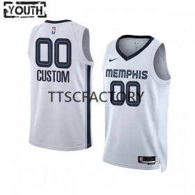 Dres Memphis Grizzlies Prilagođeni Nike 2022-23 Association Edition Bijela Swingman - Dječji